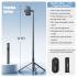 RTAKO RZP001-AB226 Selfie Stick with Tripod and Self-expanding Legs, 720° Rotation, 1.7m with smart design - Black